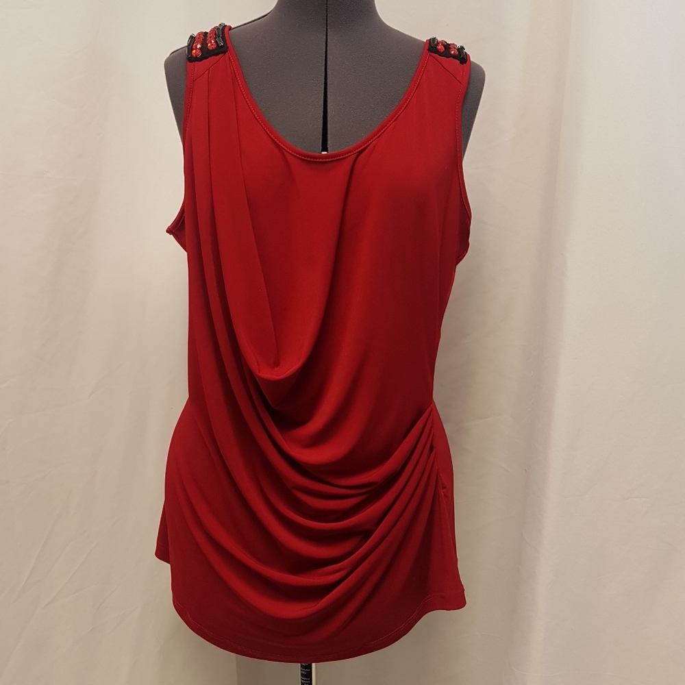Gorgeous red sleeveless top